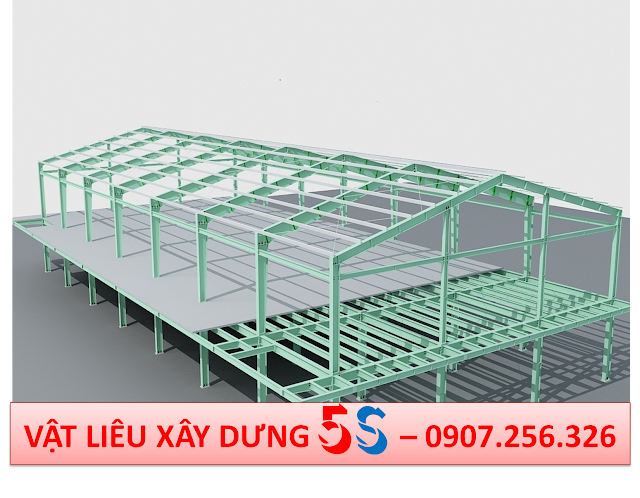 nhà thép tiền chế làm bẳng sàn xi măng cemboard