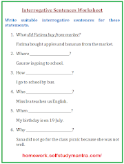 Interrogative Sentences Worksheet