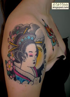 Gueixa, tatuagem oriental