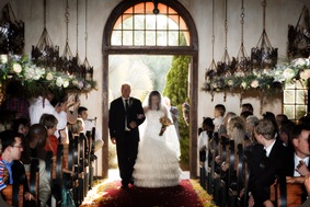 Bride and father walking down aisle - Joretha Taljaard Wedding Photography