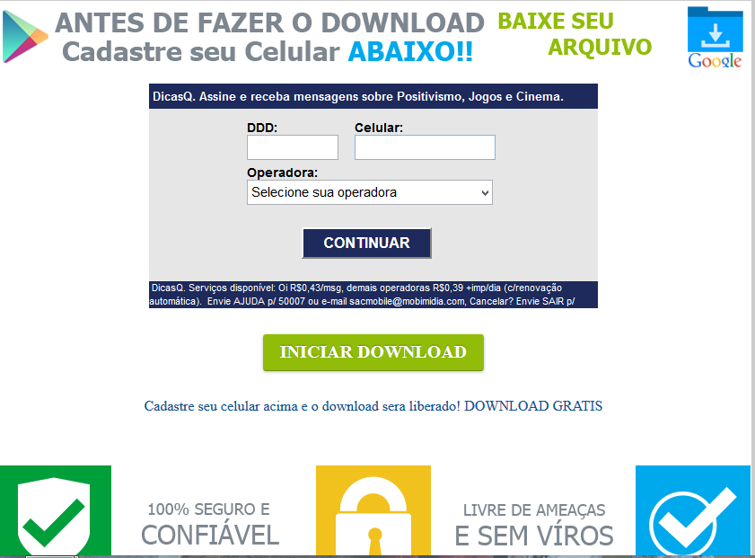 SIGA O TUTORIAL - NAO CADASTRE CELULAR PARA FAZER DOWNLOAD - 13-03-2015