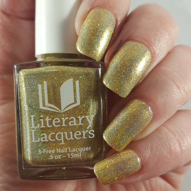 Yellow-Gold-Scattered-holographic-nail-polish