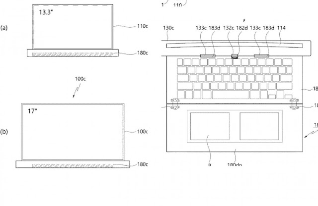 màn hình laptop cuộn gọn