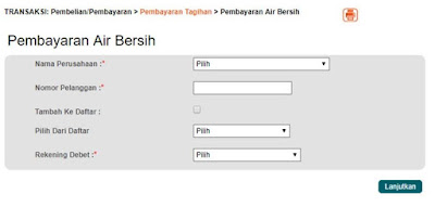 Cara Bayar PDAM Lewat BNI Internet Banking