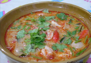 Thai sour and spicy shrimp soup