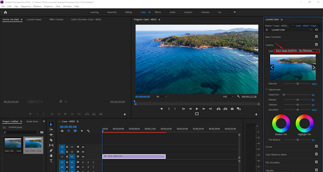 الأنماط اللونية داخل برنامج Adobe Premiere