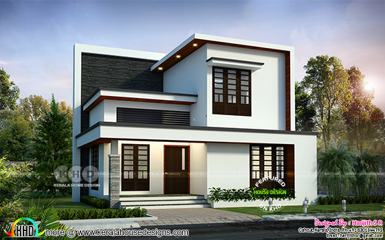 Simple modern  4 bedroom 1992 sq ft house  design  Kerala  