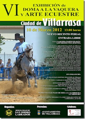 VI Exhibicion Doma Vaquera en Villarrasa 2012