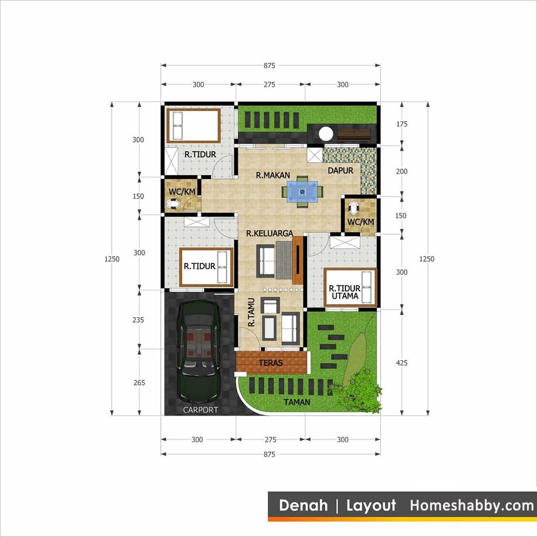 Desain Dan Denah Rumah Minimalis Terbaru Ukuran 8