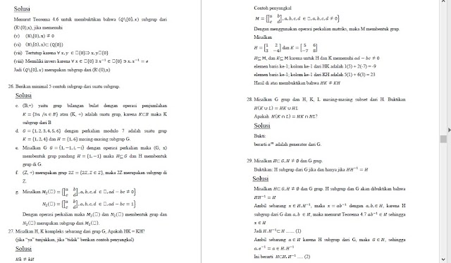 Kumpulan Latihan Soal & Pembahasan Grup (Strukbar) - Pdf