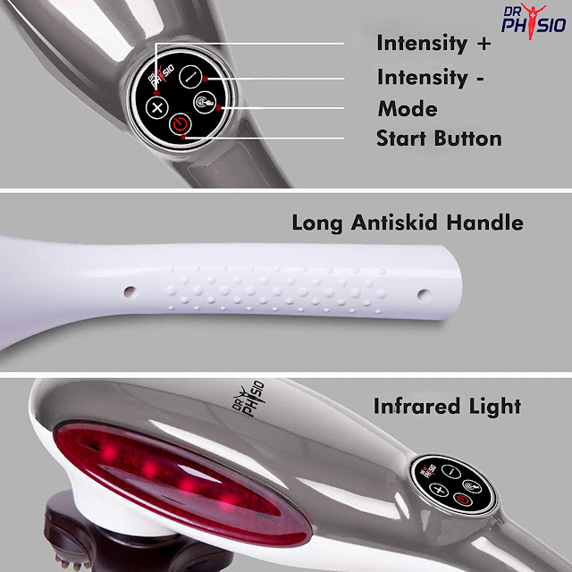 Active Hammer Electric Powerful Body Massager with Vibration (Silver)