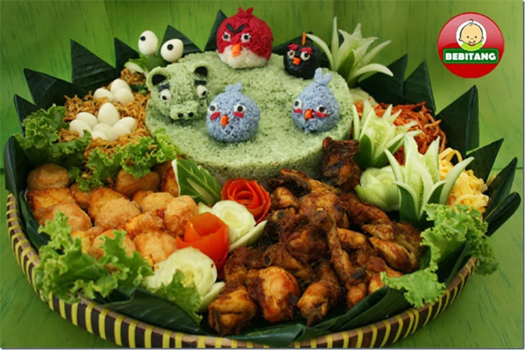 nasi tumpeng angry-birds