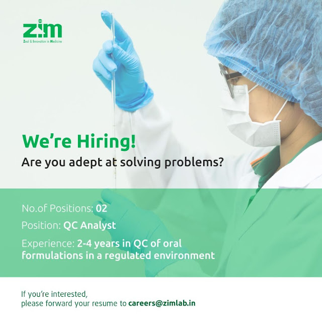 ZIM Laboratories Ltd Job Opening For QC Analyst