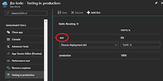 Slot configuration after creation