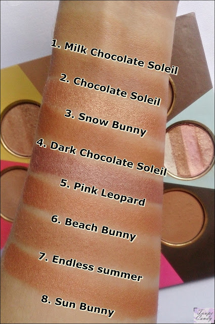 Too Faced The little black book of bronzers swatches
