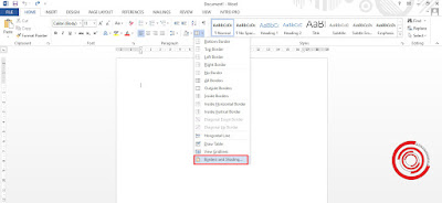 Setelah itu pilih Borders and Shading