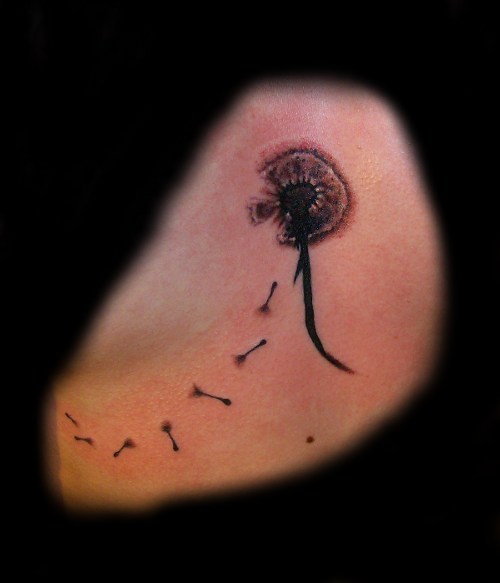 dandelion tattoo. I like dandelion tattoos,