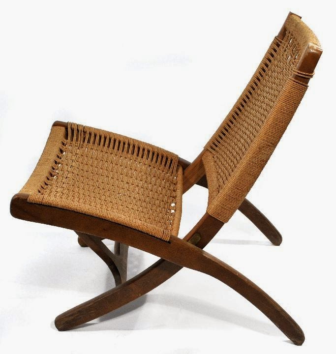 Mad for Mid-Century: Hans Wegner Style Wicker Folding Chair