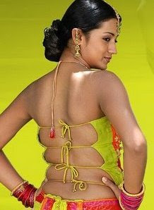 South Indian Actress Trisha Sexy Blouse Back Design