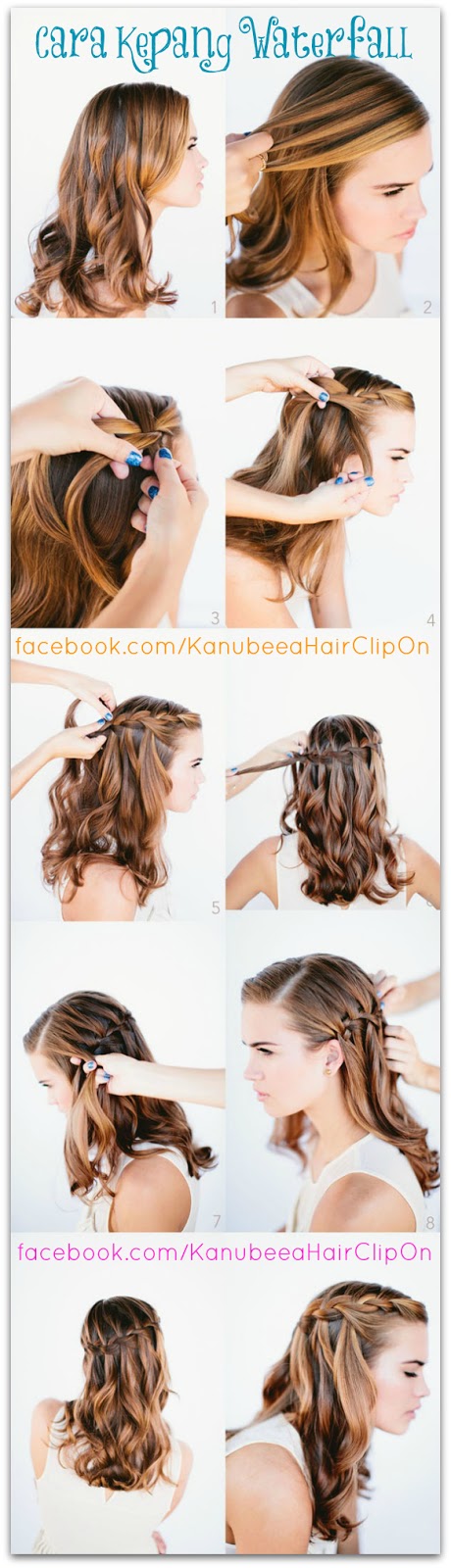 Kanubeea Hair Clip Cara  Mudah Kepang  Waterfall 