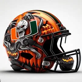 Miami (FL) Hurricanes Halloween Concept Helmets