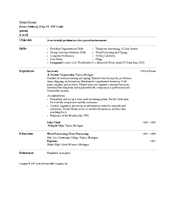 Secretary and administrative assistant resume, Word