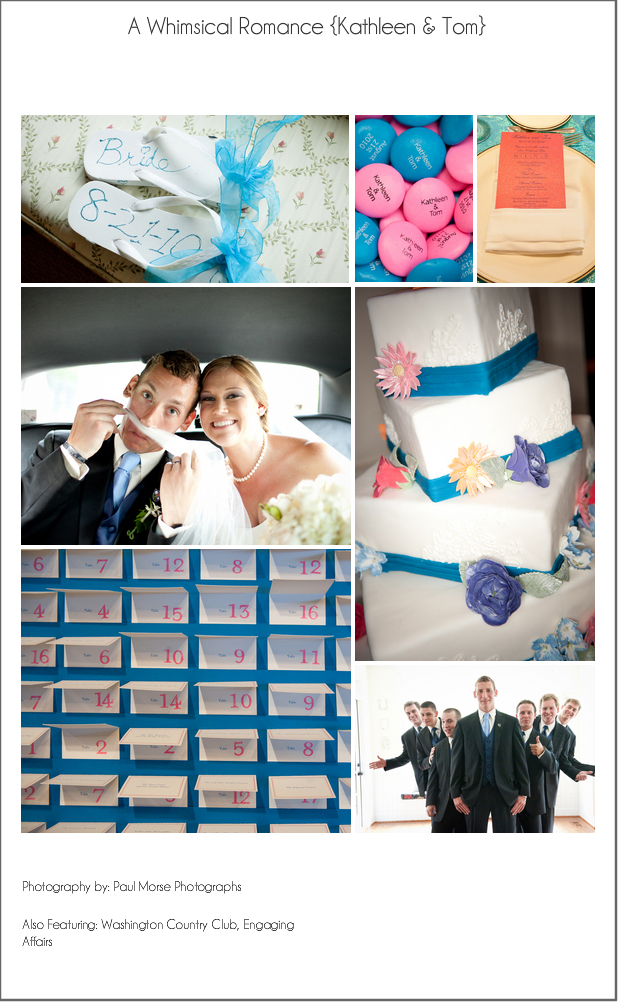 Pink and Blue Wedding Inpiration I love weddings that have fun with color