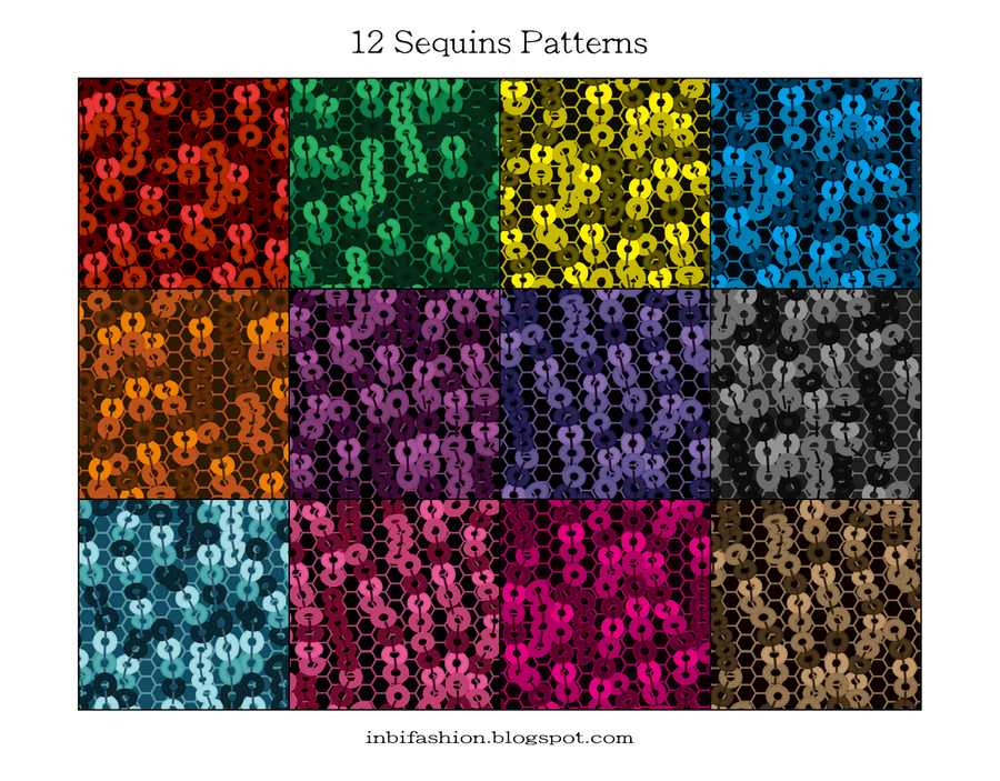 12 Sequins Patterns Vectors