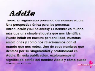 significado del nombre Addie