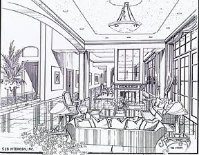 interior design drawing sketches