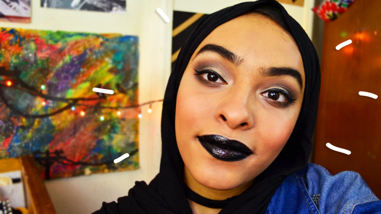 Black Lipstick Instagram Makeup Look Full Face Smokey Eye