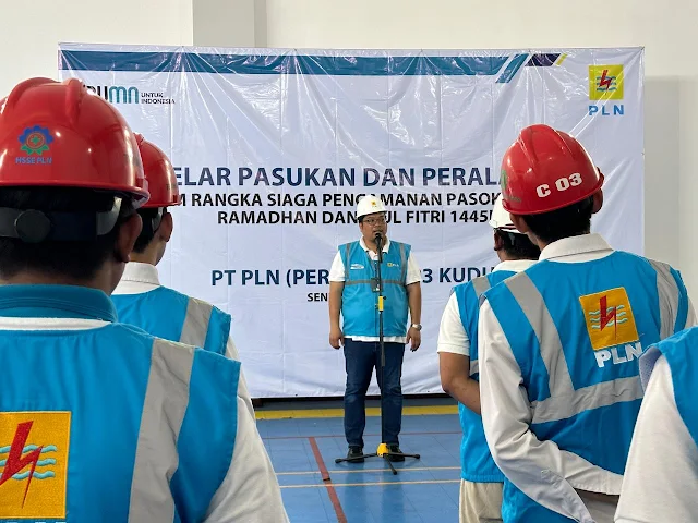 Manager PLN UP3 Kudus, Firman Sadikin Gelar Pasukan dan Peralatan PLN UP3 Kudus