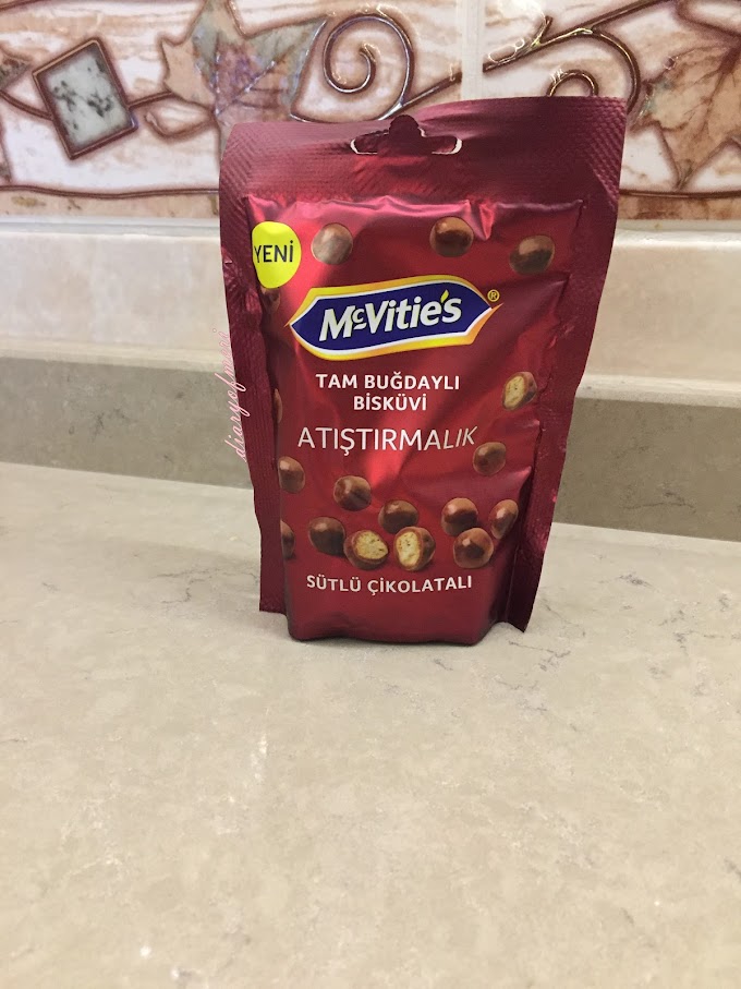 MCVITIES ÇİKOLATA KAPLAMALI TAM BUĞDAYLI BİSKÜVİ ATIŞTIRMALIK TADIM YAZISI🍫