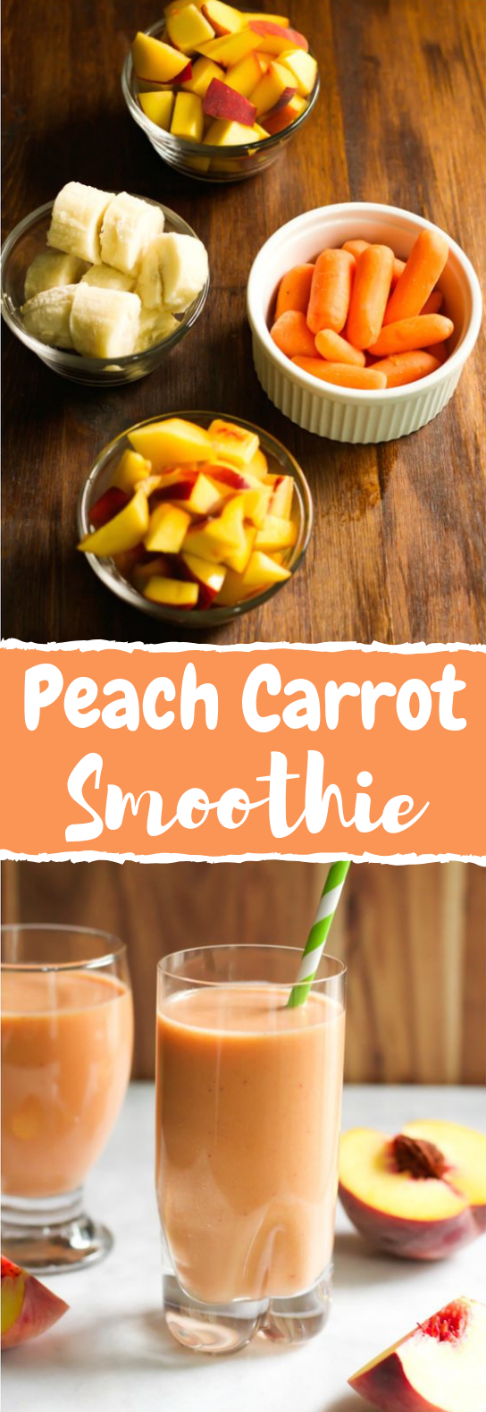 Peach Carrot Smoothie Recipe #Drink #HealthyDrink