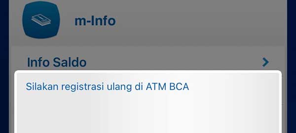 Solusi m-BCA Diminta Registrasi Ulang di ATM BCA