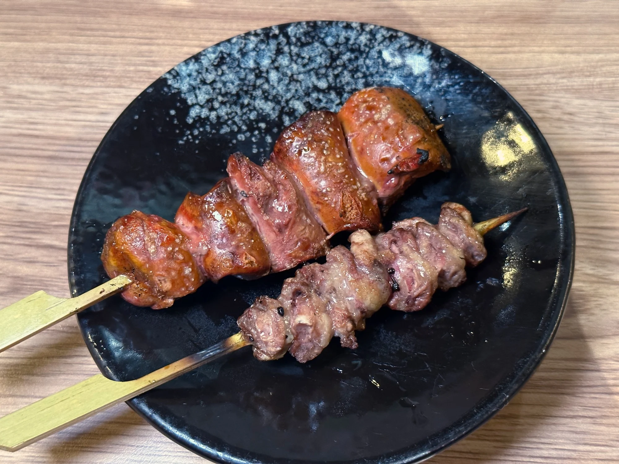隆次郎燒鳥.串燒 雞肝 + 氣管