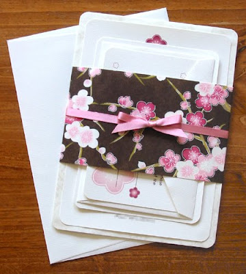 Sharing you this very cute cherry blossom wedding invitation Love it