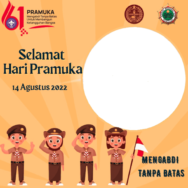 Link Twibbonize Hari Pramuka ke-61 Indonesia 14 Agustus 2022 id: smapongpramuka61