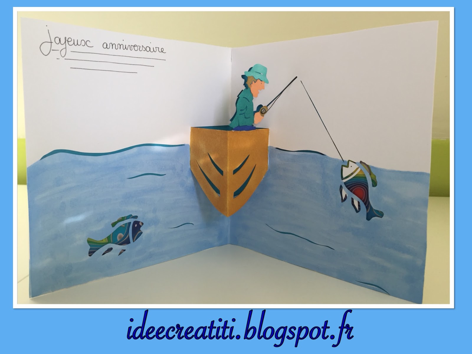 Ideecreatiti Carte Anniversaire Pecheur