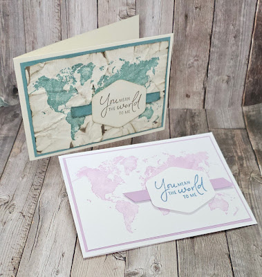 Watercolor World stampin up distressed vintage clean and contemporary cards