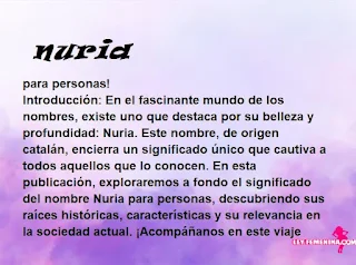 significado del nombre nuria