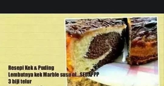 RESEPI: KEK MARBLE SUSU