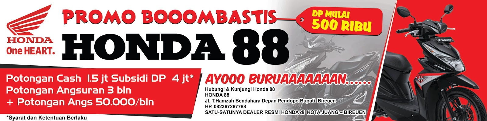  Contoh Spanduk dan Banner Promosi Honda ABAD29Studio