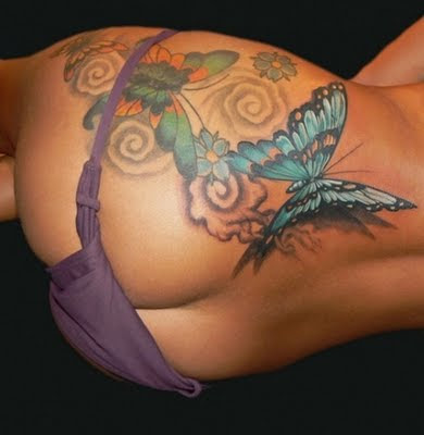 Tattoo On The Side Of Body. Butt Tattoo and Side Body