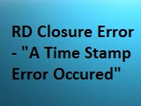 Solution for the RD A/C Closure error-"A Time Stamp error occurred" in dop finacle