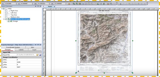 georeferencing map Golden Software Surfer