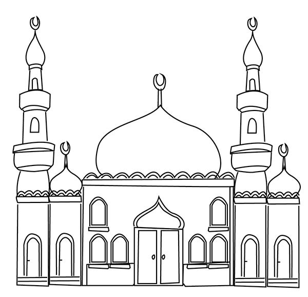 Top 5 Mosques Coloring Pages with Ramadan Kids