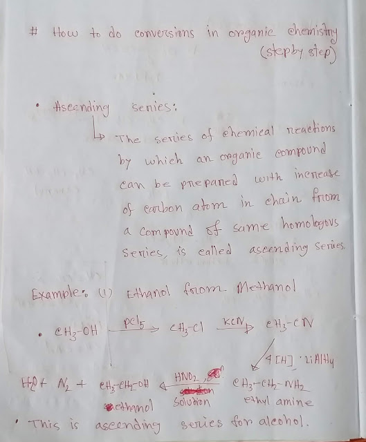 How to Do Conversations in Organic Chemistry (Step by Step)-Ascending Series(Alcohol Synthesis)