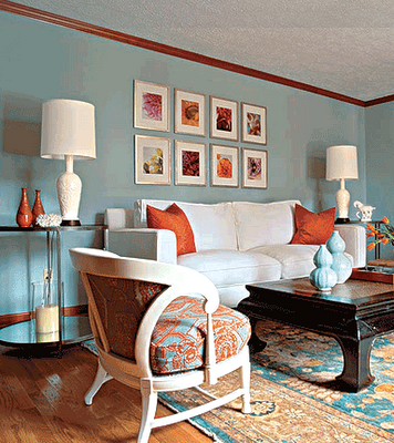 Orange And Blue Home Decor