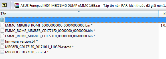 File dump  Asus Fonepad K004 ME371MG ok